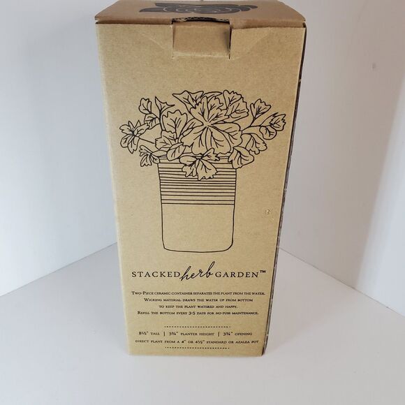 Syndicate Home And Garden Stacked Herb Garden Self Watering Jar Teal New - Picture 4 of 7